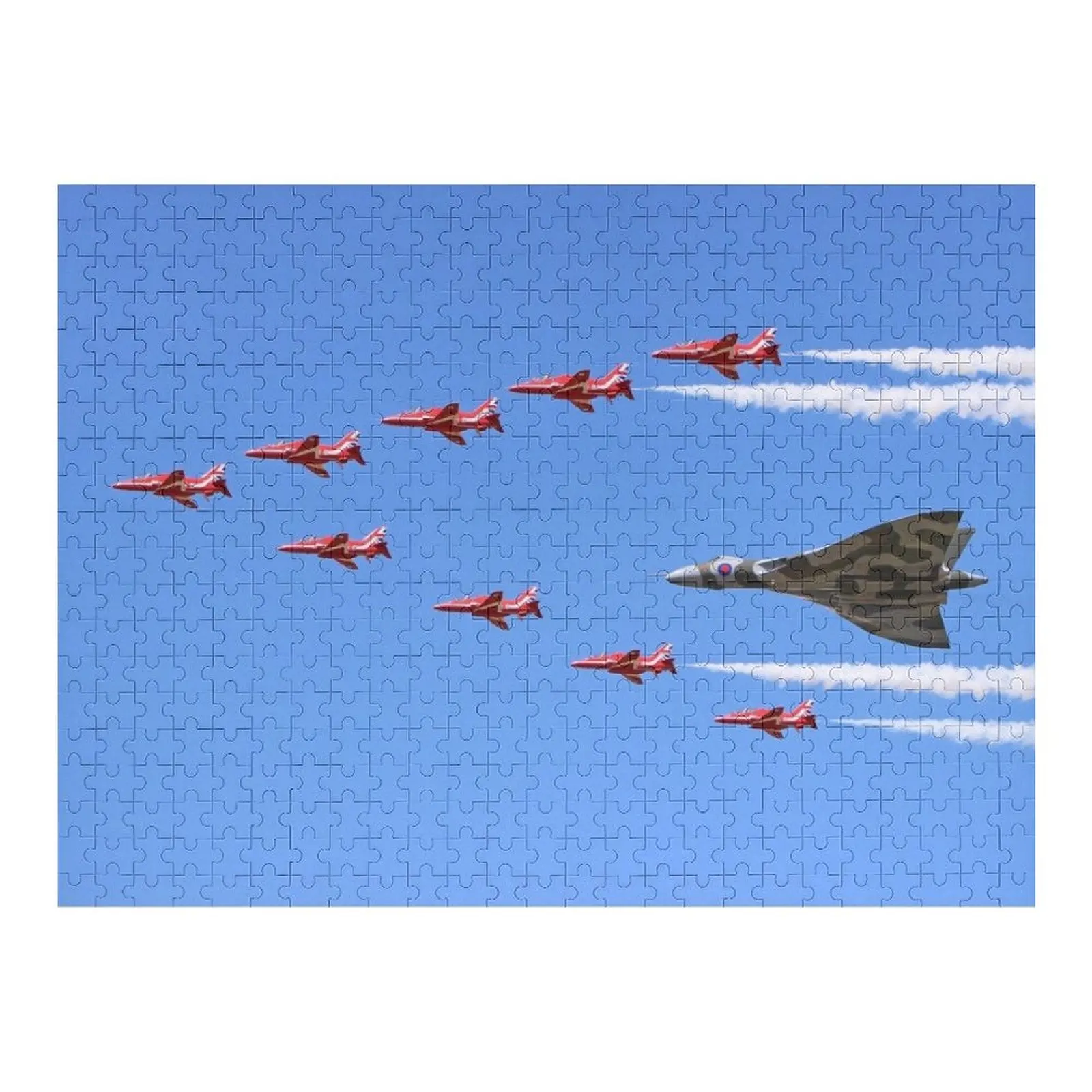 

Final Vulcan flight with the Red Arrows 8 Jigsaw Puzzle Christmas Gifts Personalized Puzzle