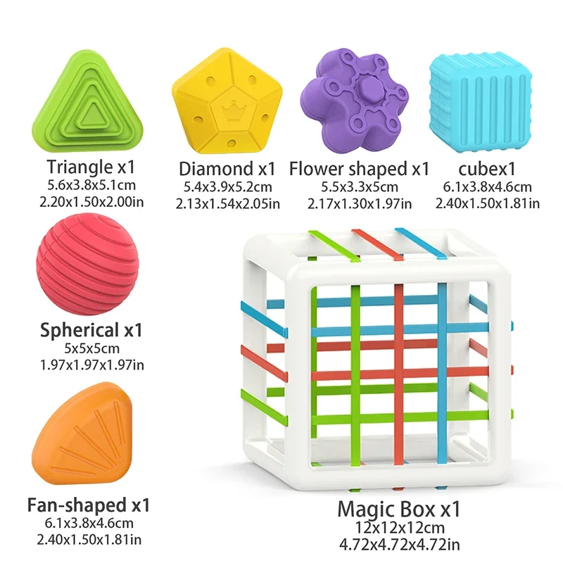Children's Cube Color Block Sports Hand Eye Coordination Puzzle Toy