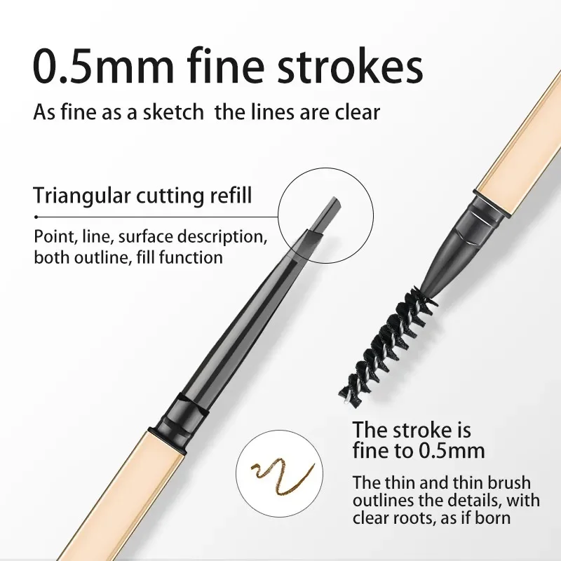 COLORKEY Triangle Chiseled Eyebrow Pencil Dual-ended Waterproof Lasting Beginner Eyebrow Makeup Pen