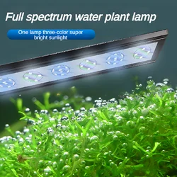 Full spectrum water grass lamp, aluminum alloy material with three color switching, ultra-thin waterproof, fast algae growth