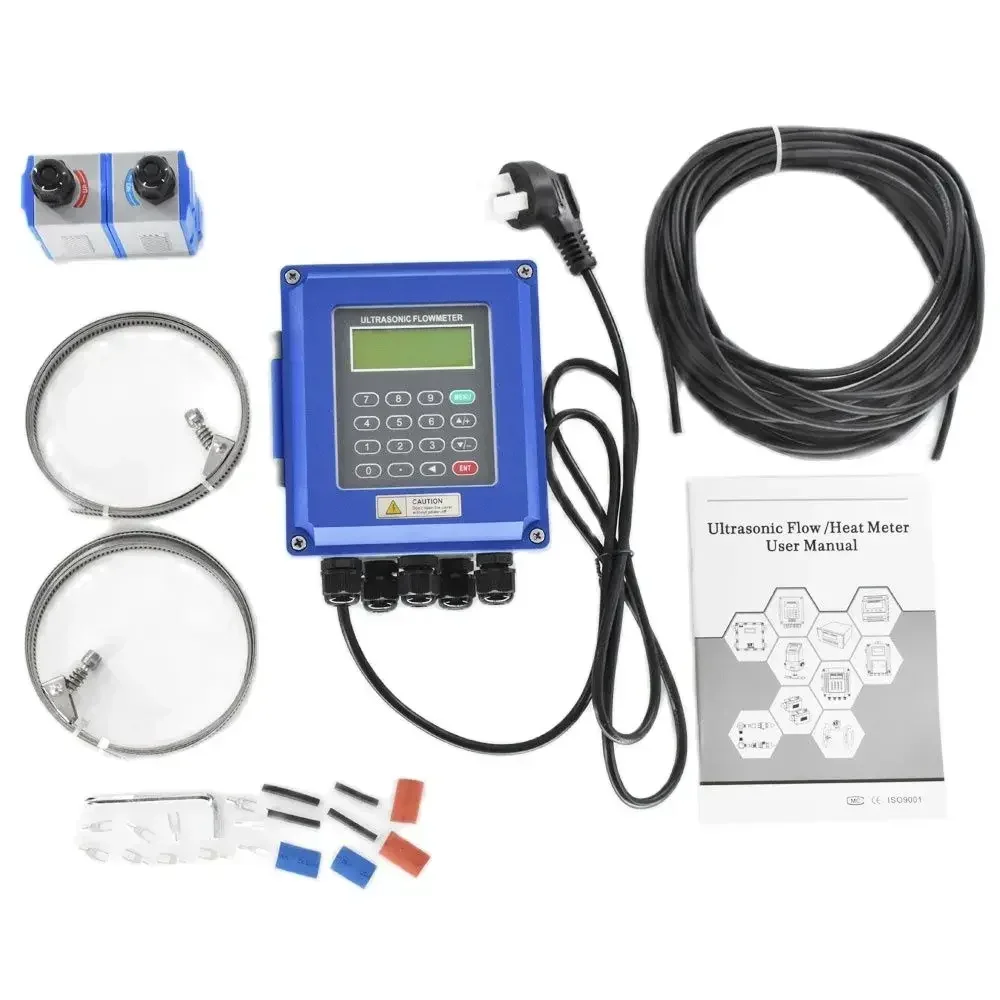 Digital Water Flowmeter Wall Mounted Clamp For  TM-1 Transducer DN50mm-700 TUF-2000B RS485 interface IP67 protection