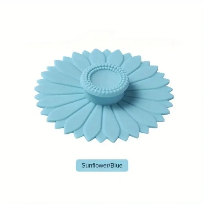 

Силиконовая пылезащитная крышка для чашки с подсолнухом, герметичная и противопадающая пищевая чашка для чая, силиконовая крышка для чашки