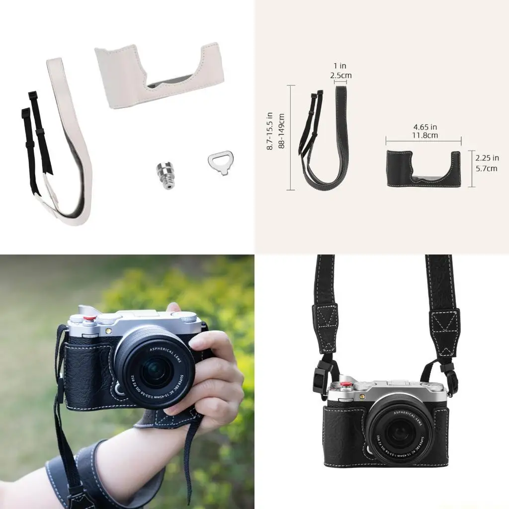 

F62C Кожаный полуфутляр и ремешки для XM5 с мягким внутренним слоем