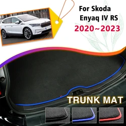 Rear Trunk Mats For Skoda Enyaq IV RS 2020 2021 2022 2023 Boot Cargo Liner Tray Trunk Luggage Floor Carpet Pads Auto Accessories