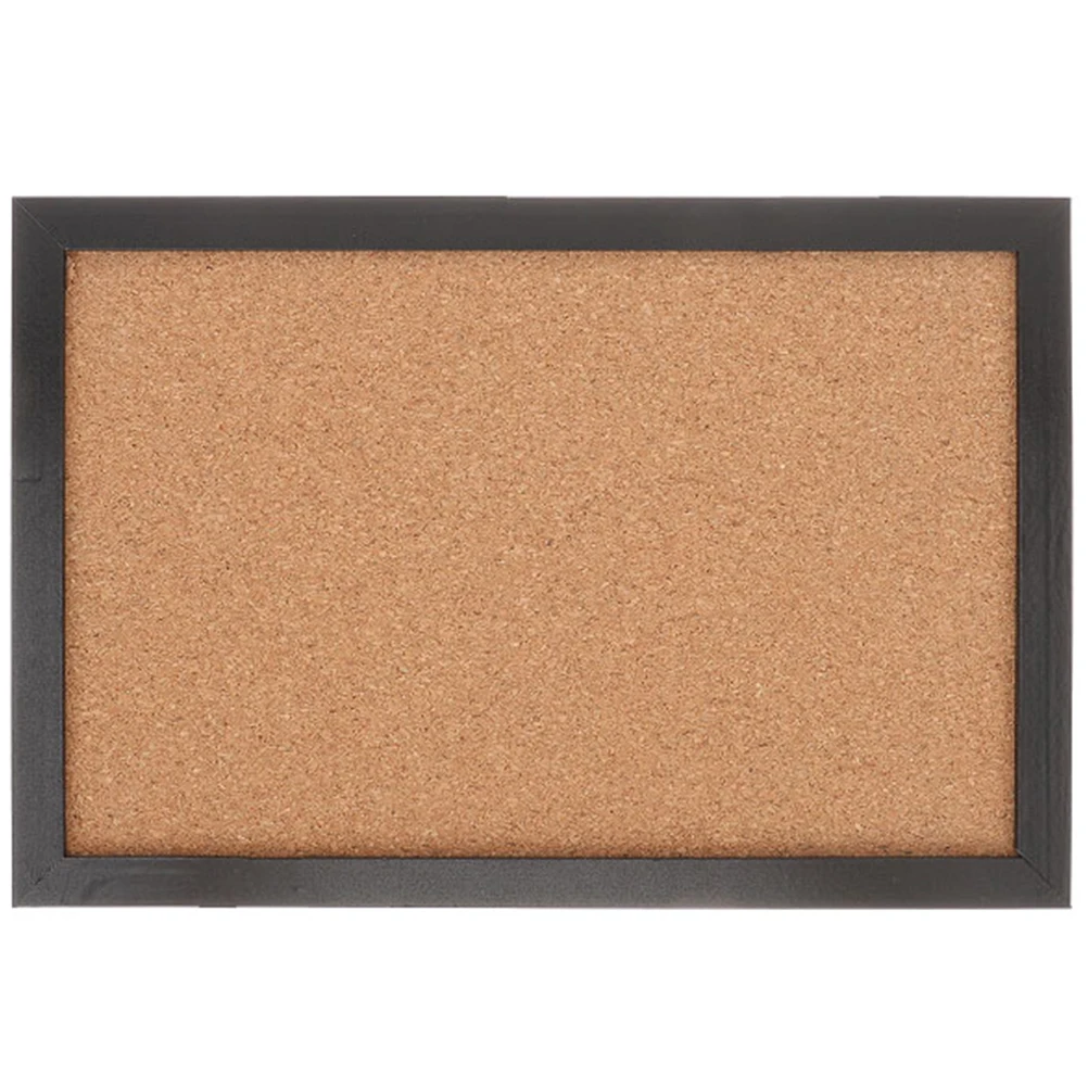 Cork Board Photo Display Hanging Thumbtack 40X30CM Small Bulletin Black Wall Boards for Walls Office