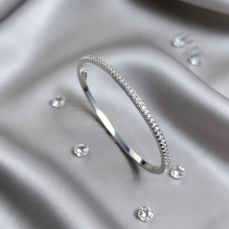 High Quality Fashion Bracelet 925 Sterling Silver Jewelry Women's Design Set With 5a Zircon Bracelet Party Gift Jewelry