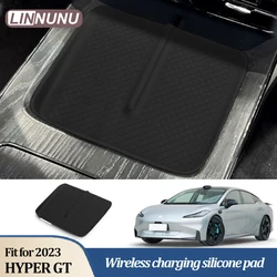 Linnunu Fit for Hyptec Ht Gt2023 Car Accessories Central Control Wireless Charging Silicone Mat Dustproof Mat Anti-Slip Mat Protective Mat Modification Mat Car Storage Mat