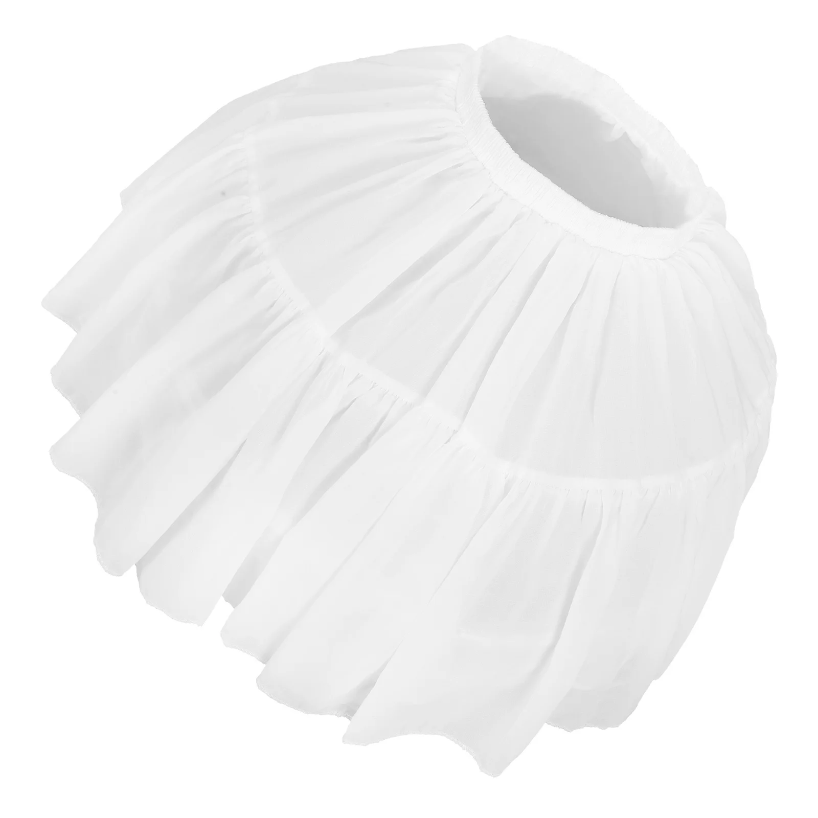 

1Pcs Petticoat Adjustable Lolita Dress Underskirt 46cm Length White Tulle Bubble Skirt Soft Comfortable for Party Wedding Prom
