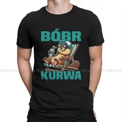 Polish Yakie Bydle Bober Meme Bobr Kurwa Game Men T Shirt Cotton Gothic O-Neck TShirt Harajuku Tops