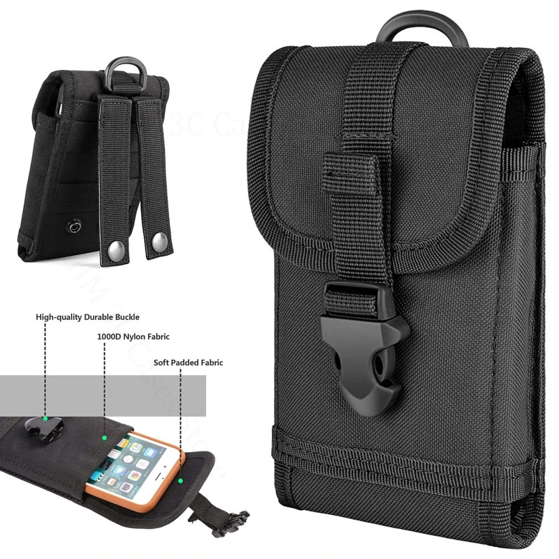 

Phone Case Waist Bag Cover For ZTE Blade A75 A73 A34 A54 Flip Case Belt Phone Pouch For Blade A33 Plus A51 A53 A5 A32 A52 A72 5G