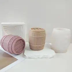 Red Wine Barrel Silicone Mold DIY Epoxy Resin Mould Luxury Whisky Barrel Vintage Rouge Barrel DIY Scented Candle Plaster Mold