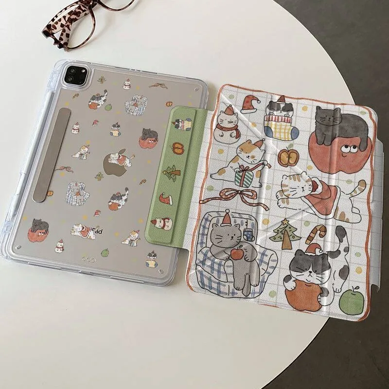 Sofa Kitten Pen Slot Detachable Magnetic Tablet Case For Mini7 6 iPad 11 10 6 5 Pro2024 2022 2021 2020 2018 Air2025 2024 5 4 3