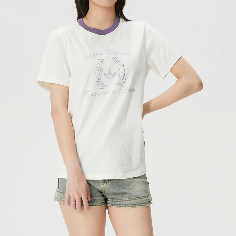 

Adidas (Adidas) Trefoil T-Shirt Women's Sportswear Running Fitness Trendy Fashion Comfortable Breathable Short-Sleeved Ky5734