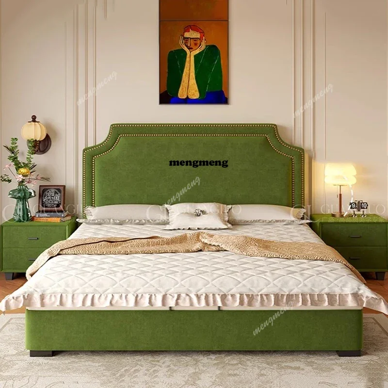 

Storage European Massage Bed Simple Bedroom Frame Princess Bed Sleeping Modern Safe Letto Matrimoniale Lounge Suite Furniture