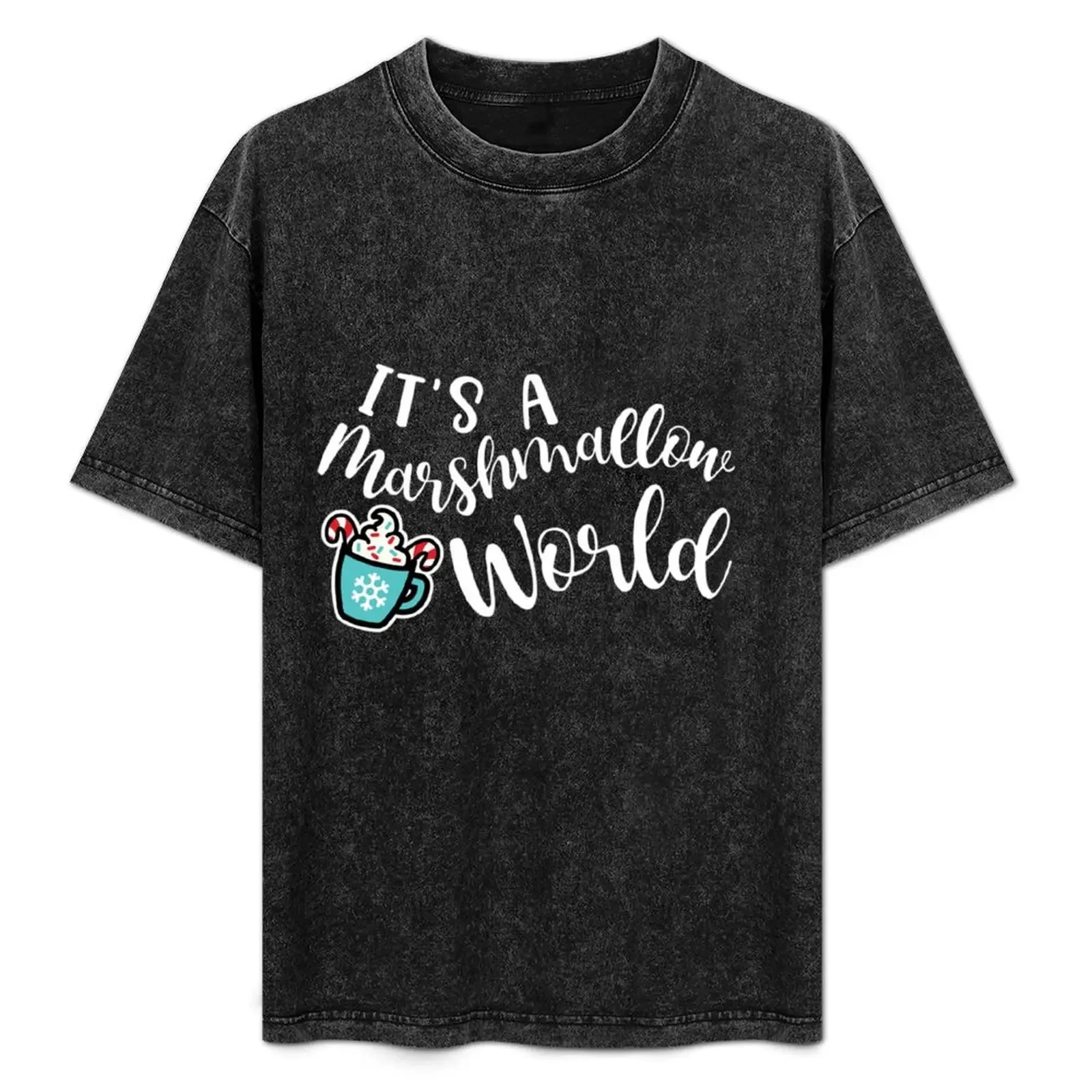 

It39;s A Marshmallow World Christmas Hot Cocoa Snow Cute Funny T-Shirt aesthetic clothes anime shirt shirts men graphic