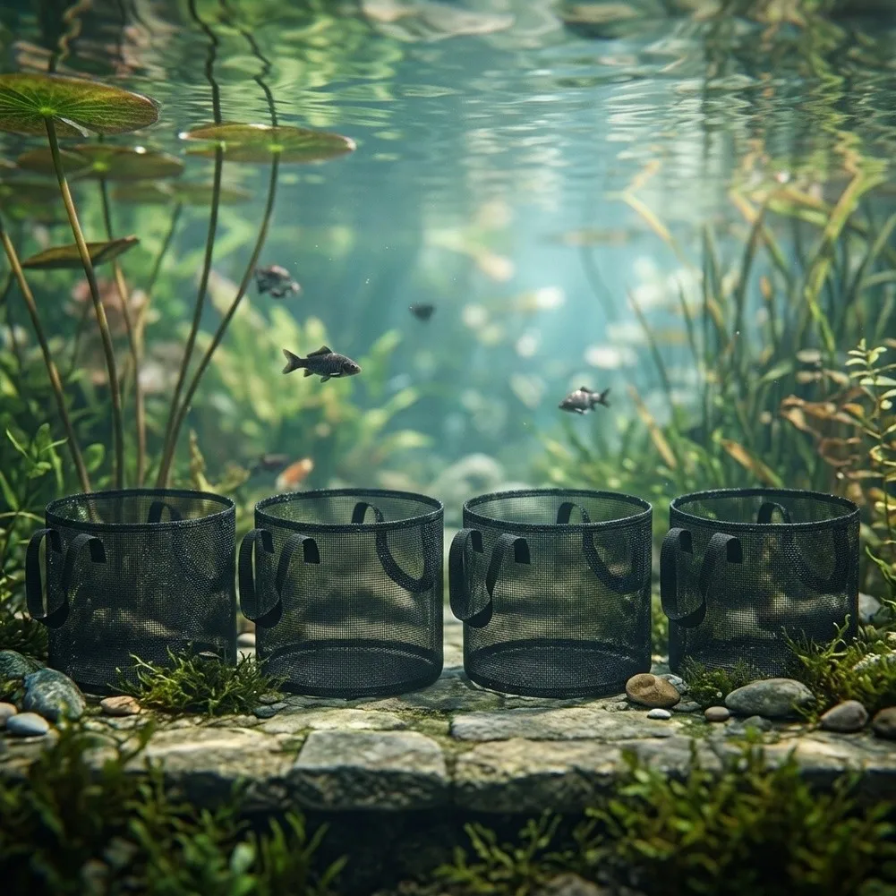 Reusable Pond Containers Aquatic Planting Bags Thick Mesh PVC Material Excellent Load-bearing Capacity Optimal Water Flow Design