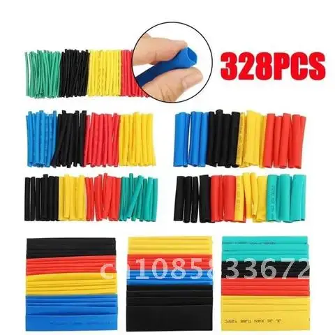 

328PCS/Box Heat Shrink Tube Kit Shrinking Assorted Polyolefin Insulation Sleeving Heat Shrink Tubing Wire Cable Dropshipping