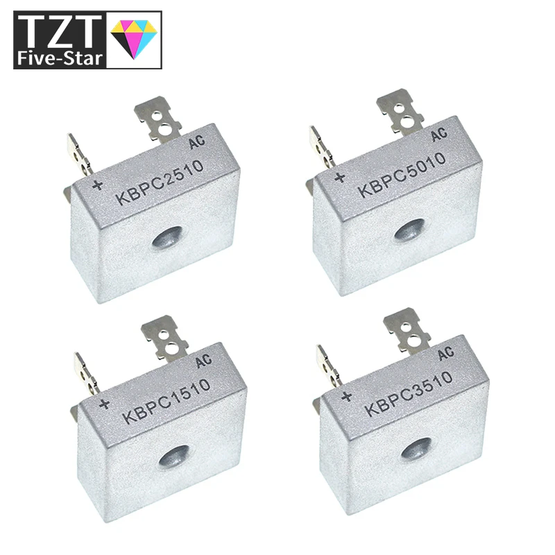 1/2PCS KBPC1510 KBPC2510 KBPC3510 KBPC5010 15A 25A 35A 50A 1000V Diode Bridge Rectifier kbpc5010