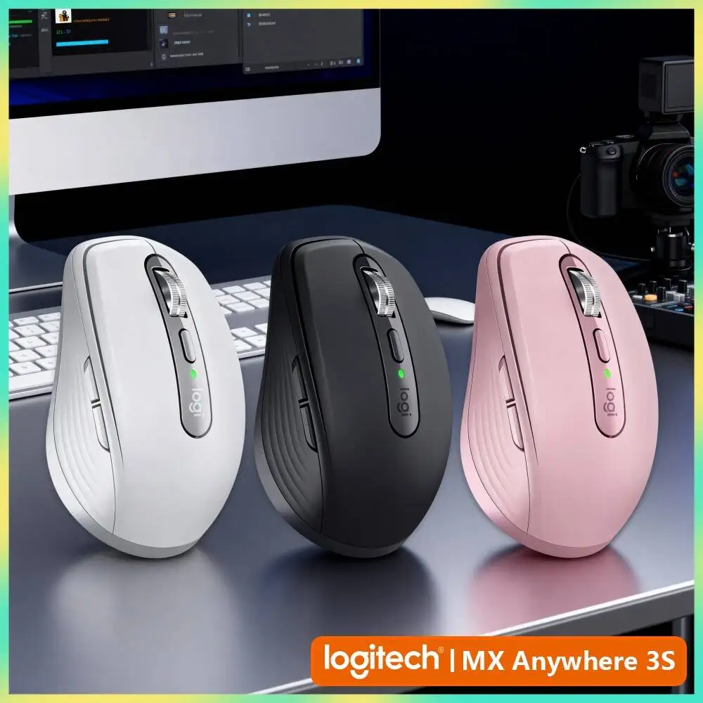 Professional MX Anywhere 3S - 8000 DPI, Hyper-Scroll, USB-C, Must-Have for Photographer & Equipment Record Work