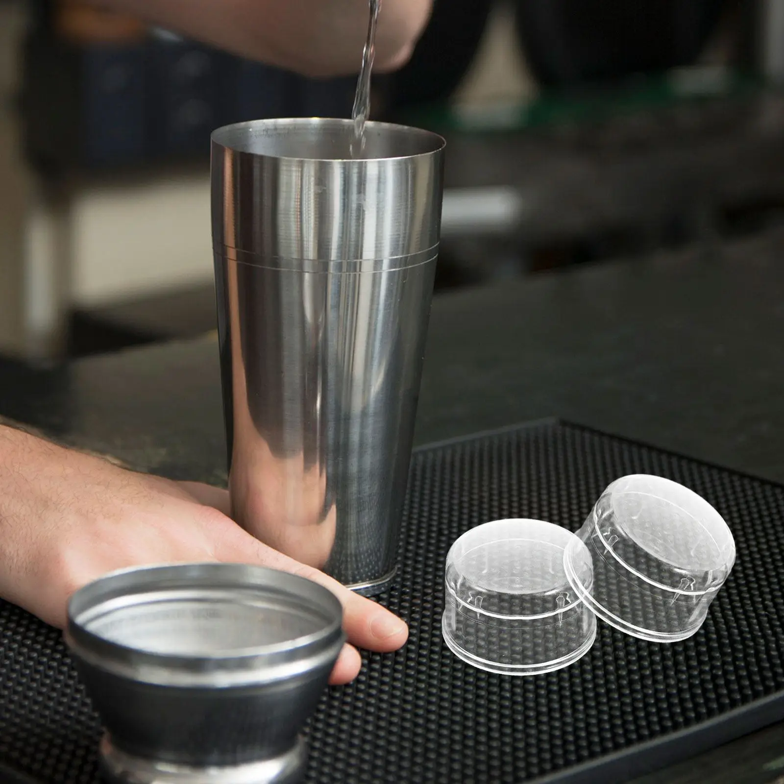 20Pcs Shaker Lid for Juice Cups Bubble Tea Shakers Cocktail Mixers Spill-Proof Pc Resin Replacement Cap Universal Fit Enhanced