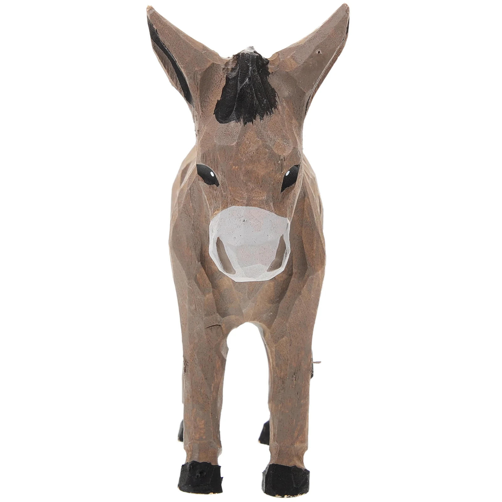 

Wooden Donkey Ornaments DIY Woodcarving Decorations Figurine Sculpture Craft Figurines