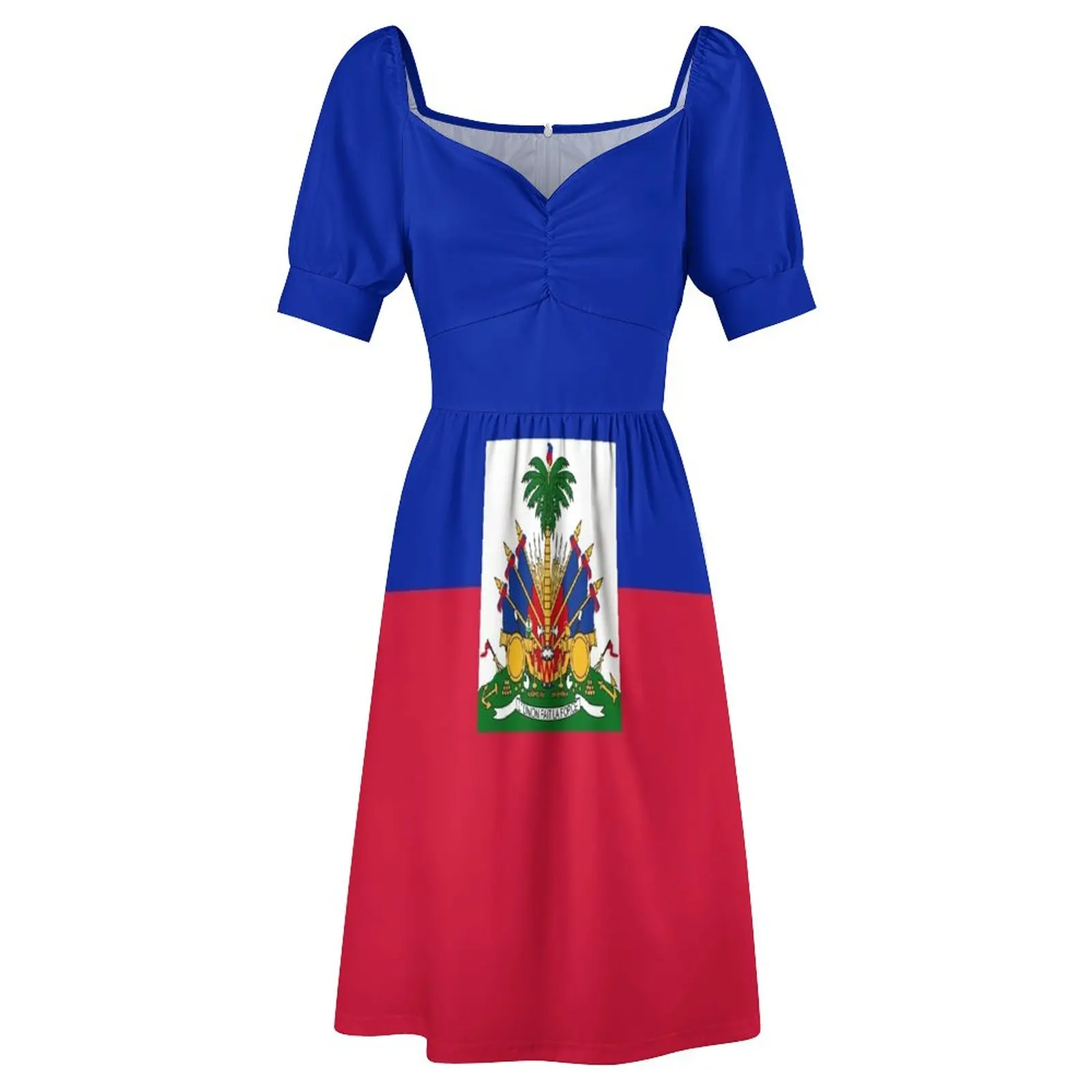 Vestido de verano con bandera de Haiti para mujer, ropa de diario, 2023