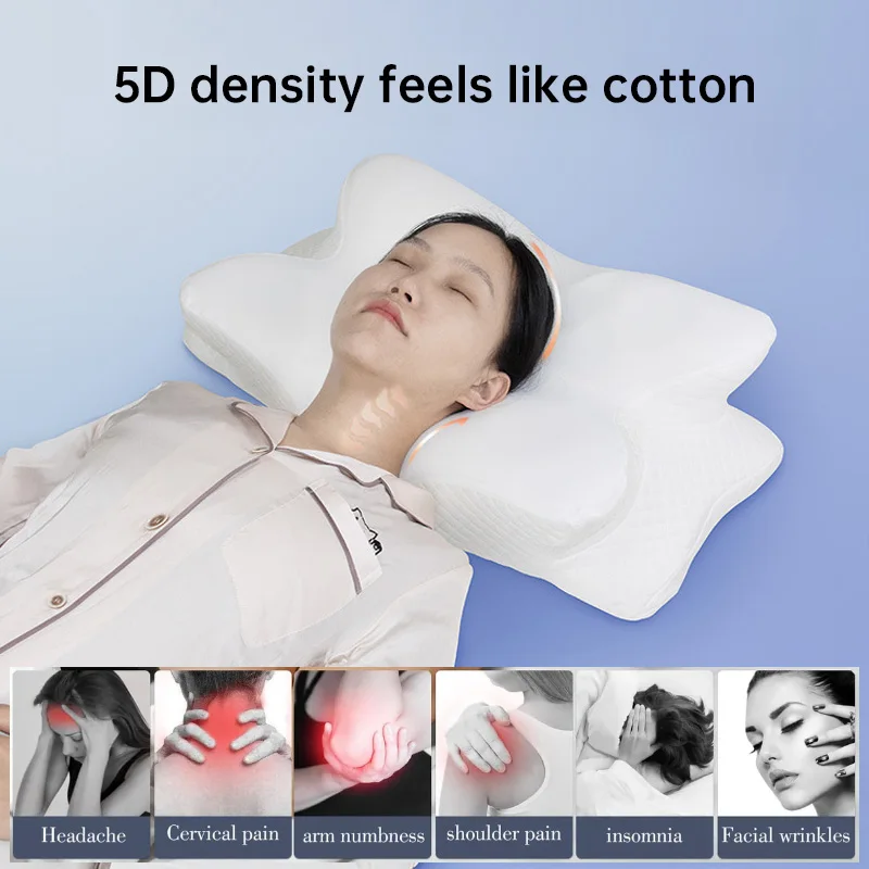 

Sleeping Memory Pillow Slow Rebound Memory Cotton Pillow Neck Pillow Butterfly Pillow Cervical Pillow Ergonomic Sleep Pillow
