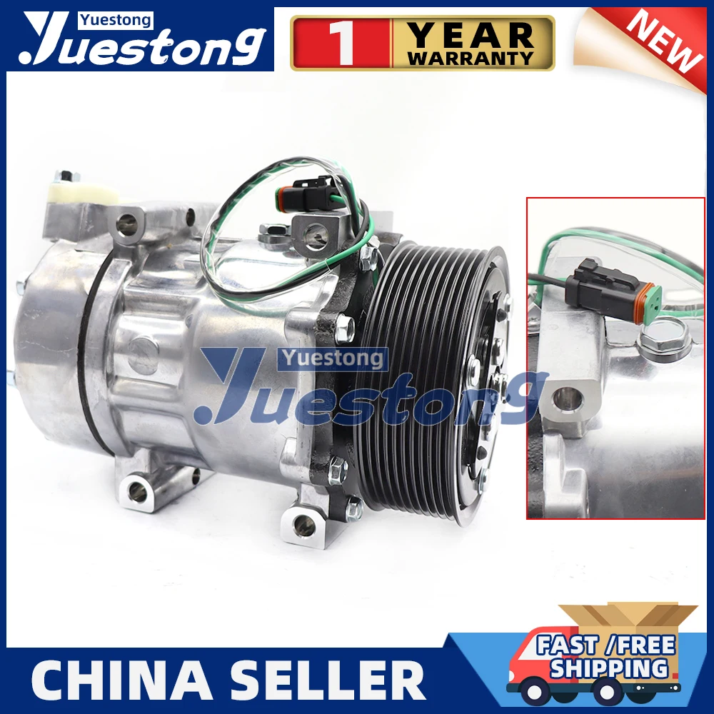 AC Compressor SD7H15 w Clutch for SCANIA P G R T Series R380 R340 G420 R500 R580 R620 8295 1531196 1888032 15504811 18530814 24V