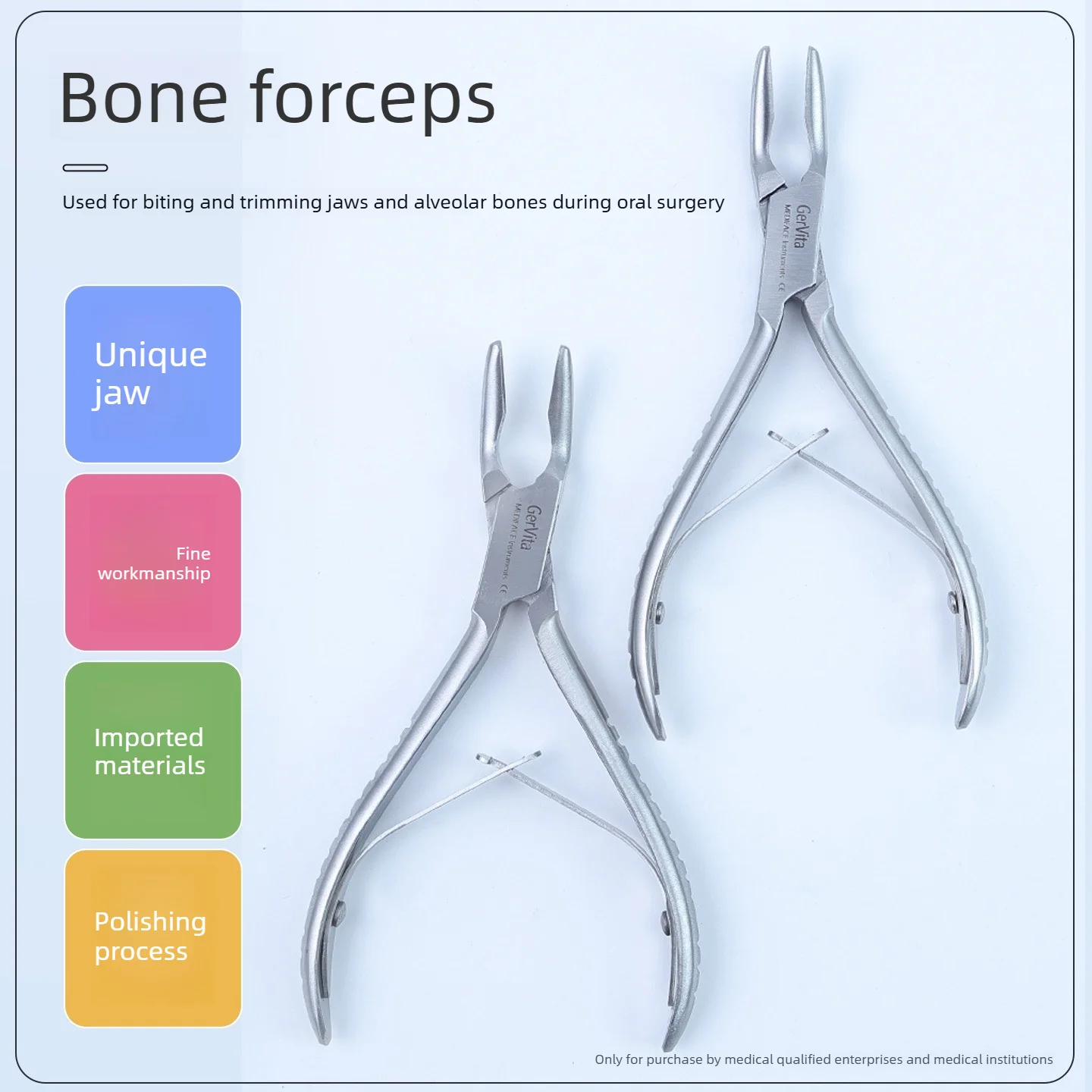 Oral Surgery Bone Rongeur Forcep Dental Alveolar Bone Scissor Implant Bone Crusher Clamp