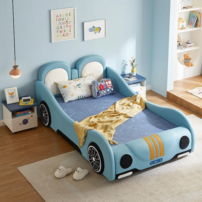 Design Boys Modern Double Bed Kids Luxury Loft Space Saving Children Beds Frames Baby Camas De Dormitorio Home Furniture