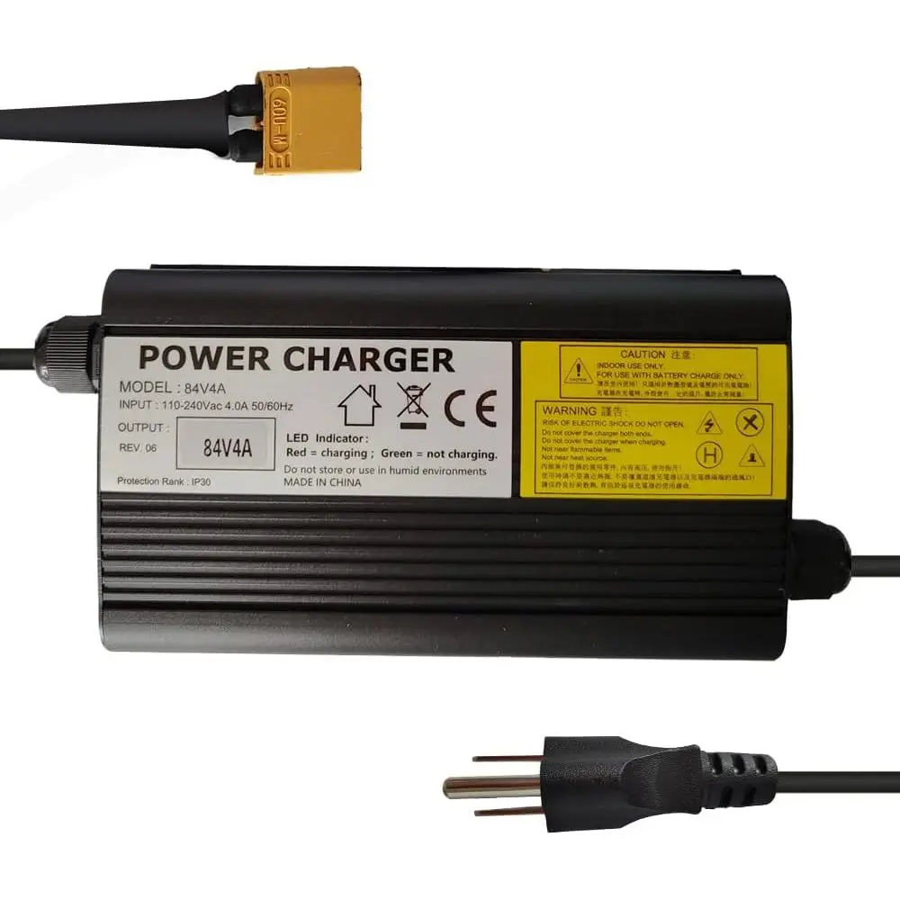 

84V 4A Battery Charger with XT60 Connector for Health Care 72V Lithium Battery Pack