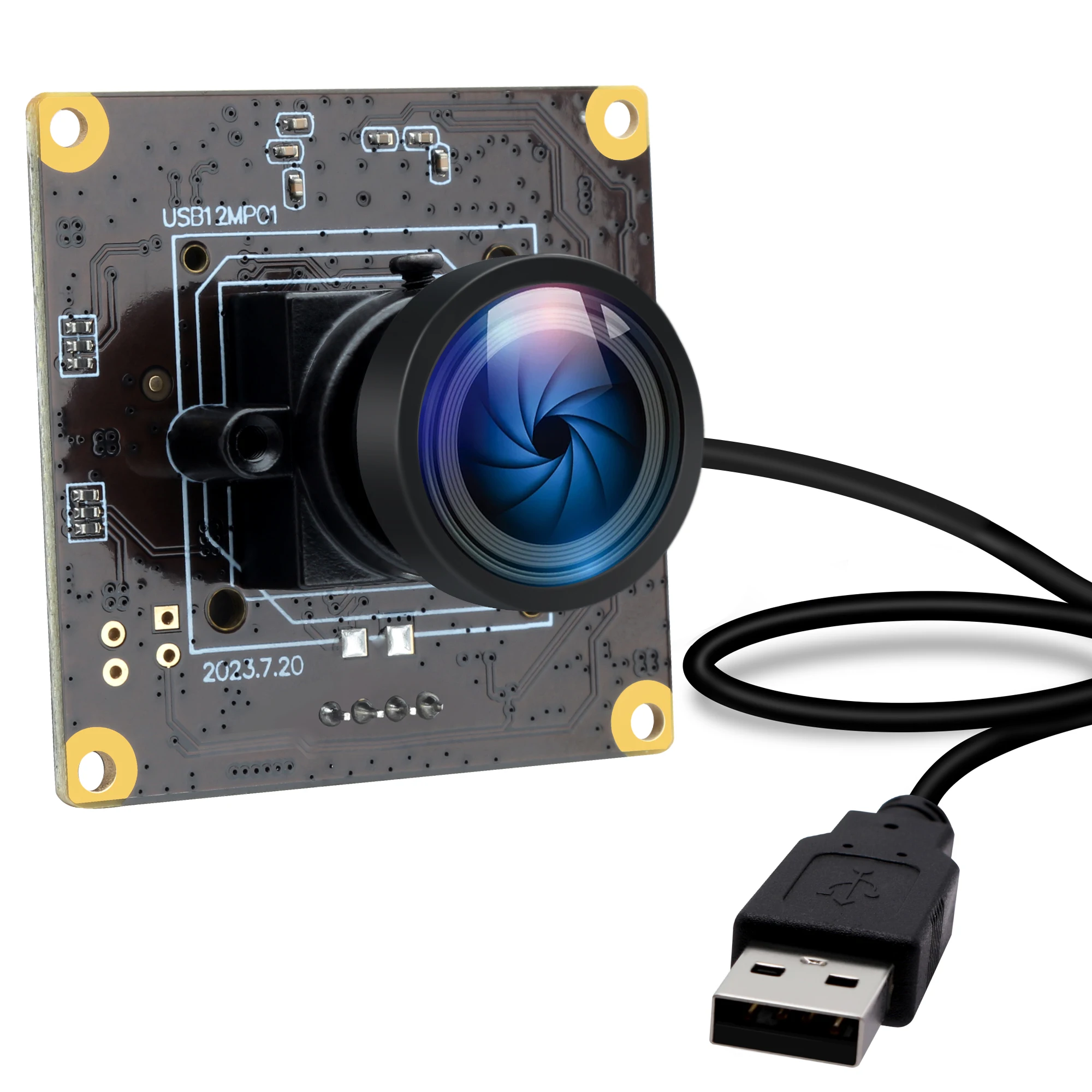 

ELP 12MP широкоугольный USB-модуль камеры 1080P 120fps объектив без искажений камера при слабом освещении IMX577 высокоскоростная промышленная мини-камера