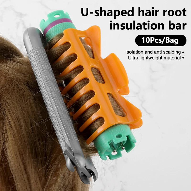 

"10Pcs U-shaped Professional Perming Insulation Clip High Temperature Salon Hair Perming Barber Perm Hair Pad Curly Accessory