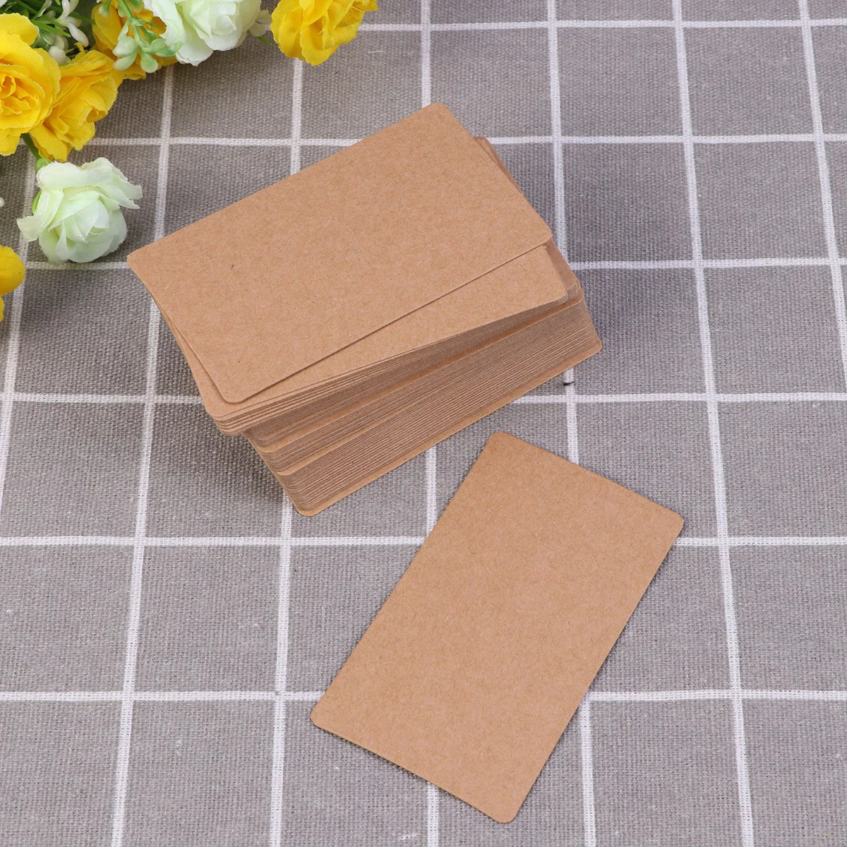 Kraft Blank White Memo Pads Double Sided Message Greeting Card Words Cards Scrapbook Gift Tags Party Wedding Favour Notepad