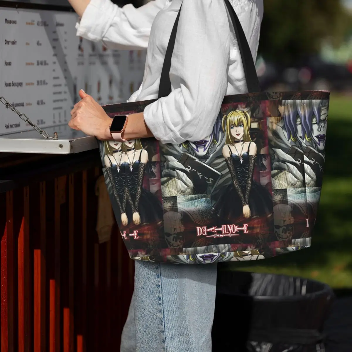 Death Note Misa Anime Beach Tote Bag Sport Gym Yoga Duffle Large Tote Bag Women Travel Bag Fitness bag
