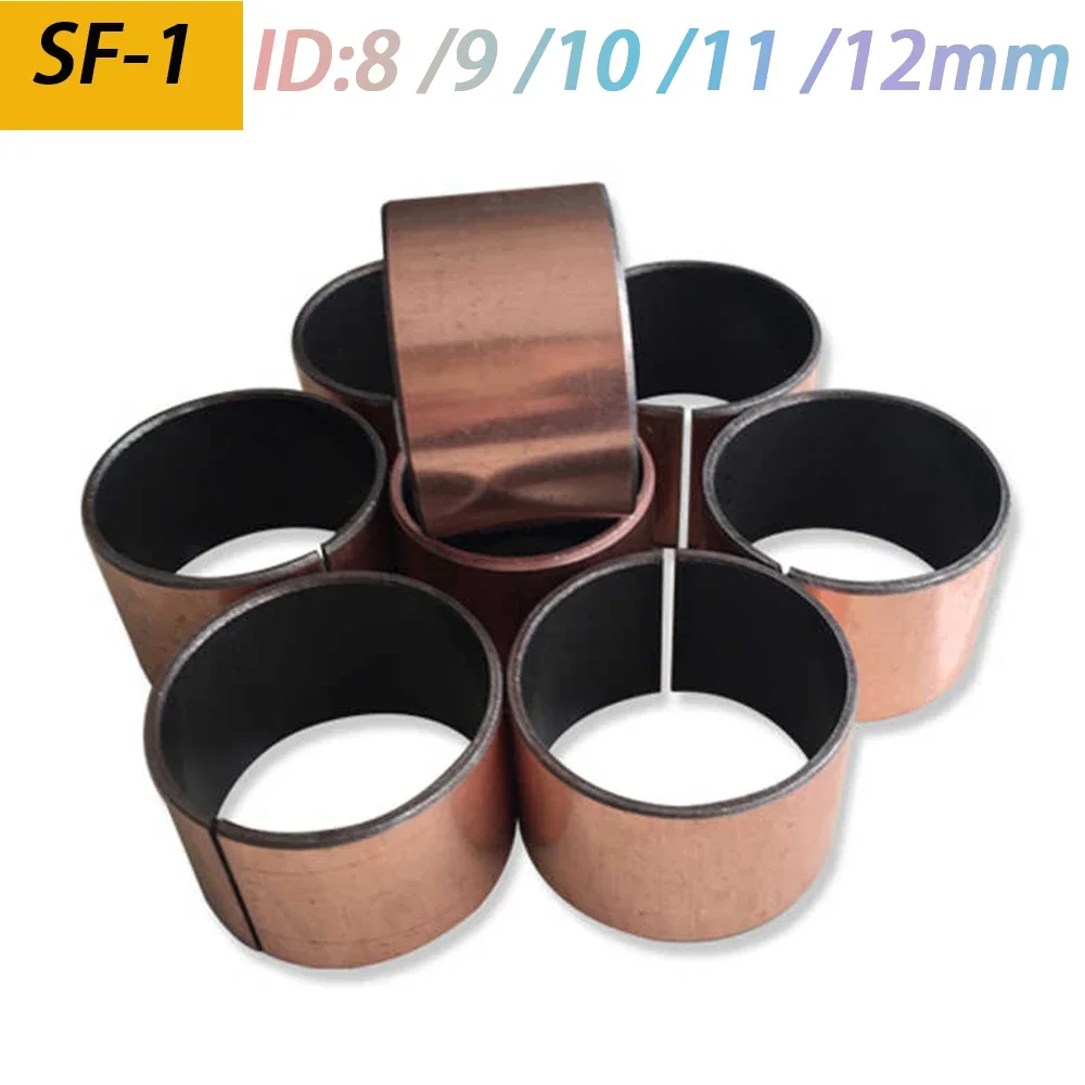 ID 8 9 10 11 12mm SF-1 Composite Copper Sleeve Oil-free Self-lubricating Bearing Bushing Small Bushing