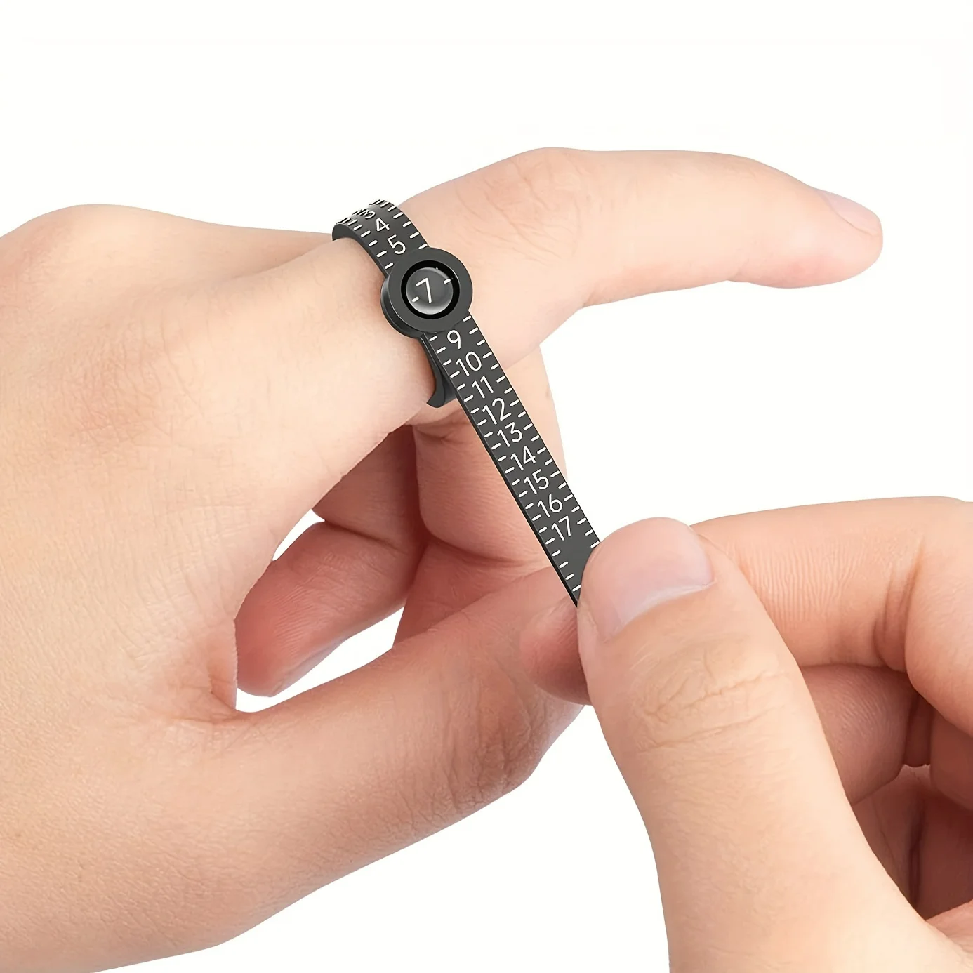 Ring Sizer with Magnifier - US/UK/EU/HK Jewelry Measuring Ruler for Finger Size Ring Size Measuring Tool view 2
