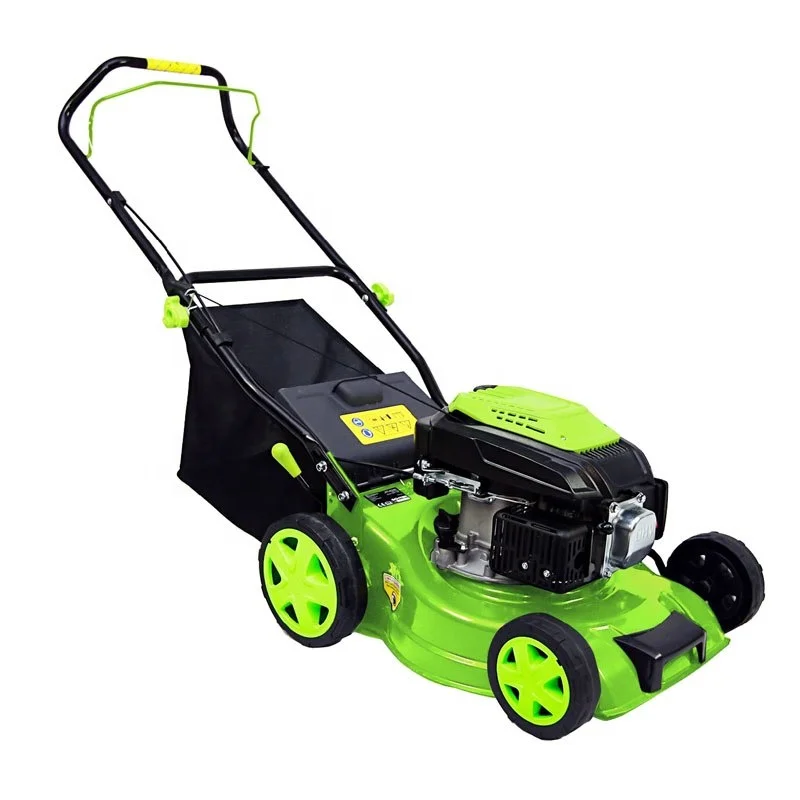 

High Quality 18inch Lawn Mower Gasoline Power Hand Push Portable Lawn Mover Electrical Four Wheel Small Gasoline Lawn Mower