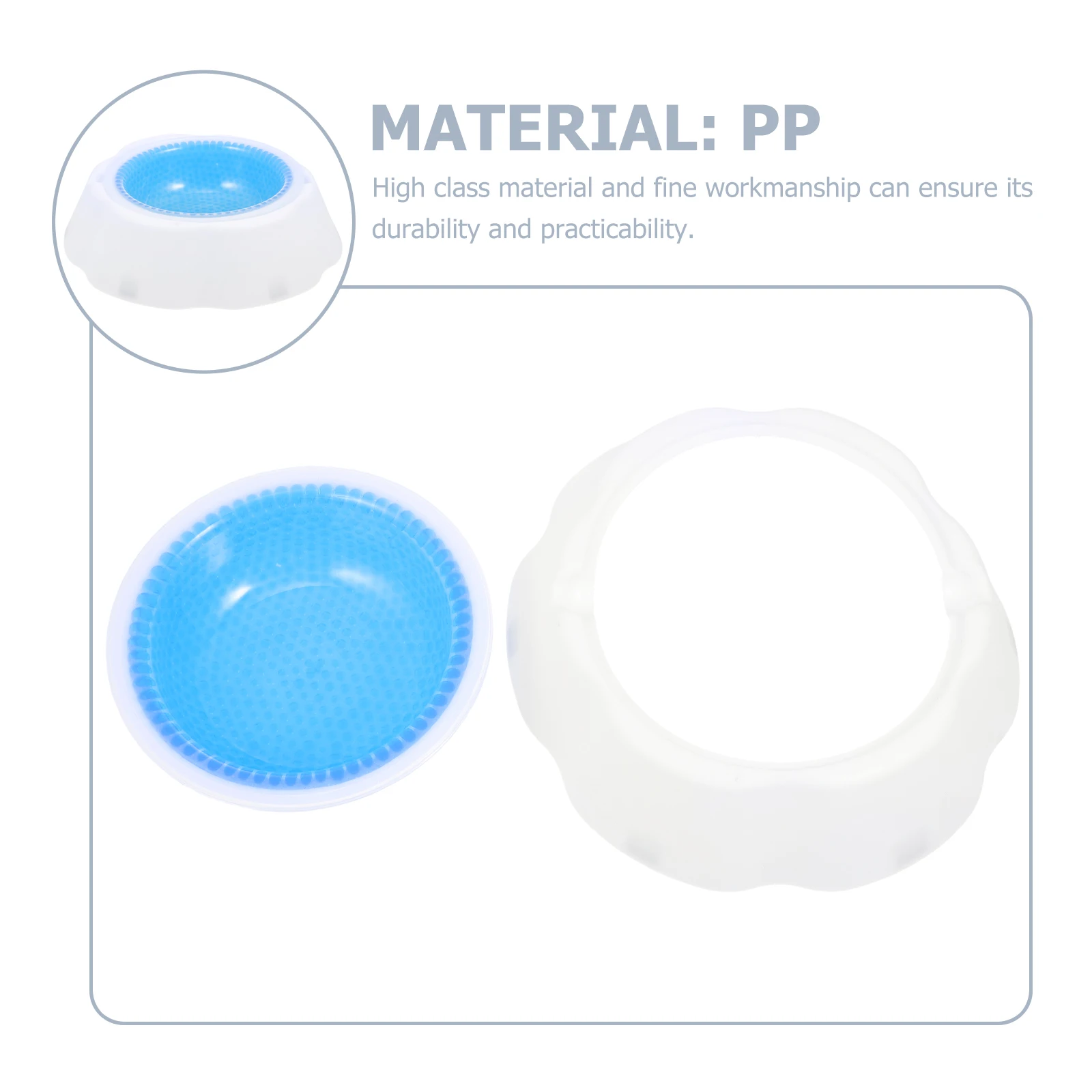 

Pet Bowl Cooling Water for Dogs PP Material Lightweight Easy Summer Cooler Dog Food Holder Puppy Feeding Supplies