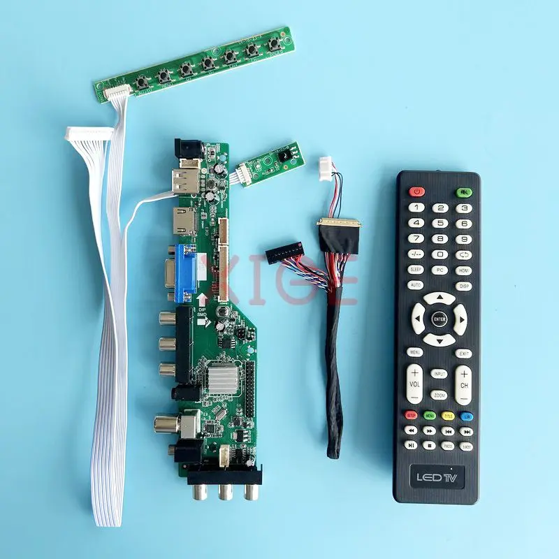 Для LTN101AT03 B101XTN01 плата контроллера цифровой сигнал DVB 10,1 "DIY Kit LVDS 40 Pin 1366*768 2AV + USB + DHMI + VGA монитор ноутбука