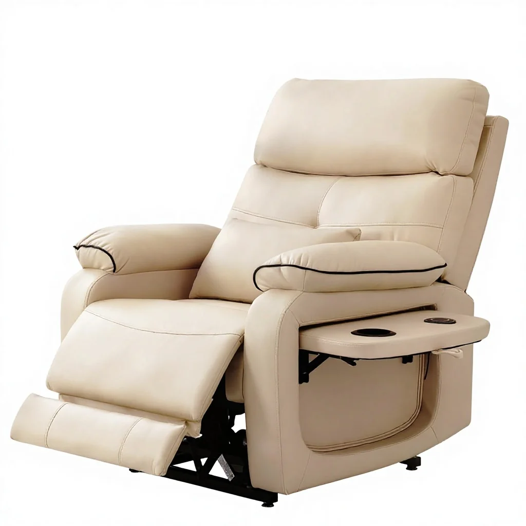 Dual Motor Power Lift Recliner Chair For Adults/Elderly 10-Position Lay-Flat Heat Massage Cup Holder Lumbar Pillow Wireless