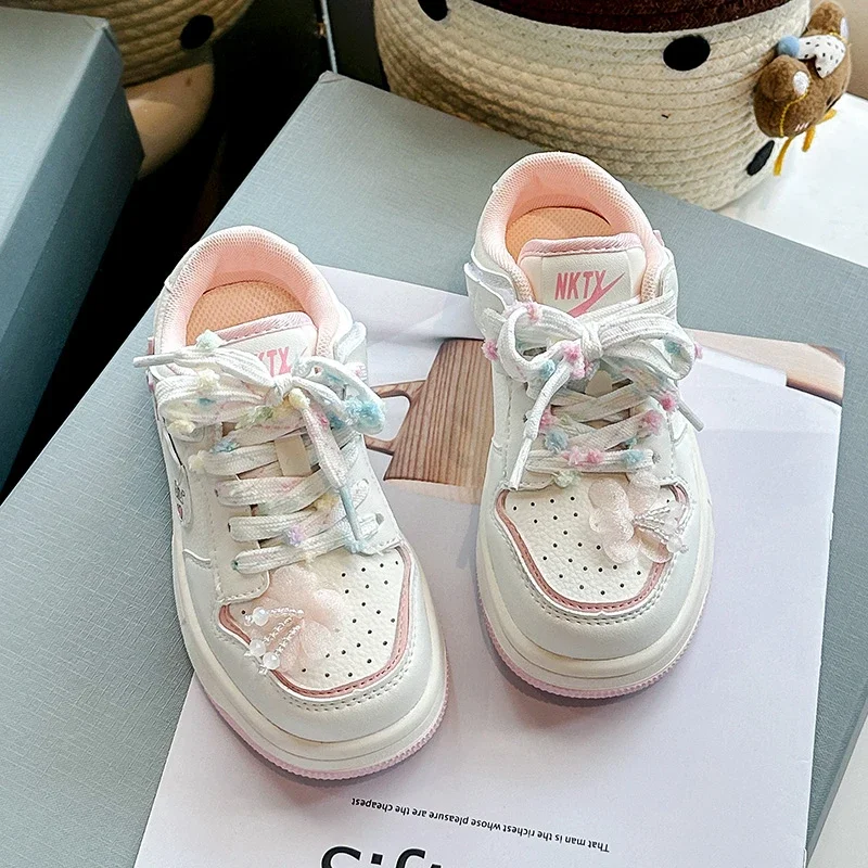 

Children Casual Shoes for Girls 2025 Autumn New Fashion Korean Style Soft Bottom Anti-slippery Versatile Running School Shoes
