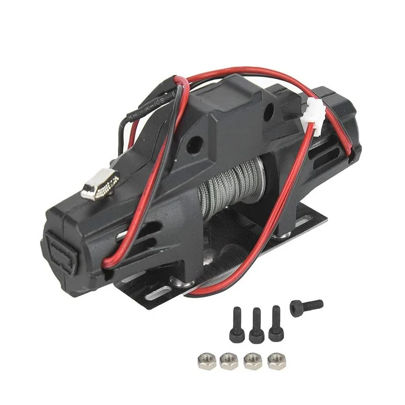 Double Motor Metal Winch For 1/10 RC Crawler Car RC4WD D90 Axial SCX10 TRX4 KM2 Replacement