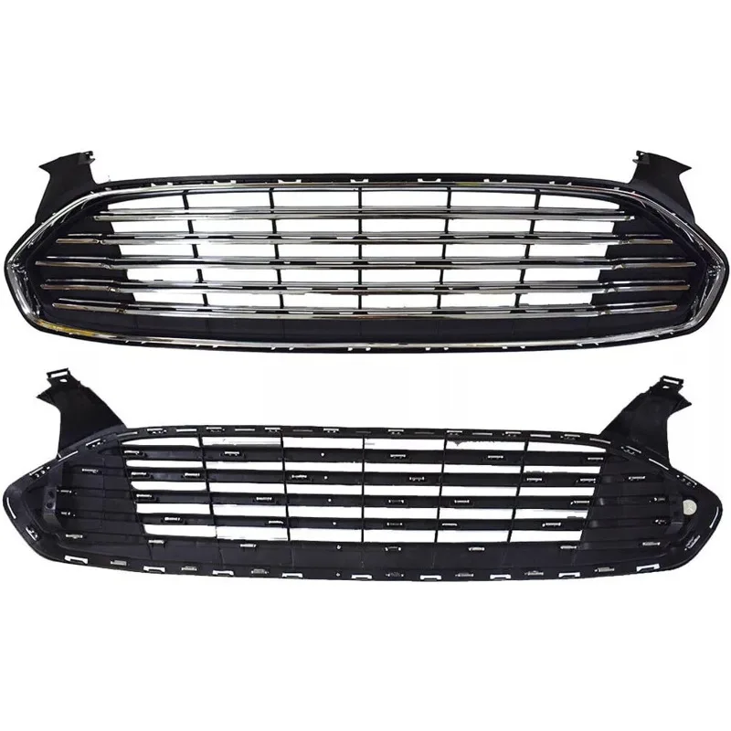 غطاء المصد الأمامي ومجموعة الشبكة الأمامية العلوية والسفلية تناسب 2013 2014 2015 2016 Fusion