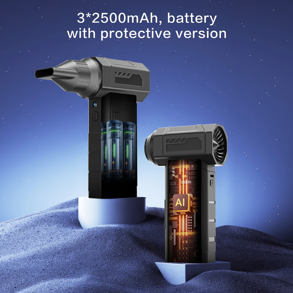 1000000 RPM 350g stuwkracht Borstelloze Motor Elektrische Turbo Jet Fan Hoge Snelheid Turbo Gewelddadige Fan USB Oplaadbare Krachtige Stofblazer