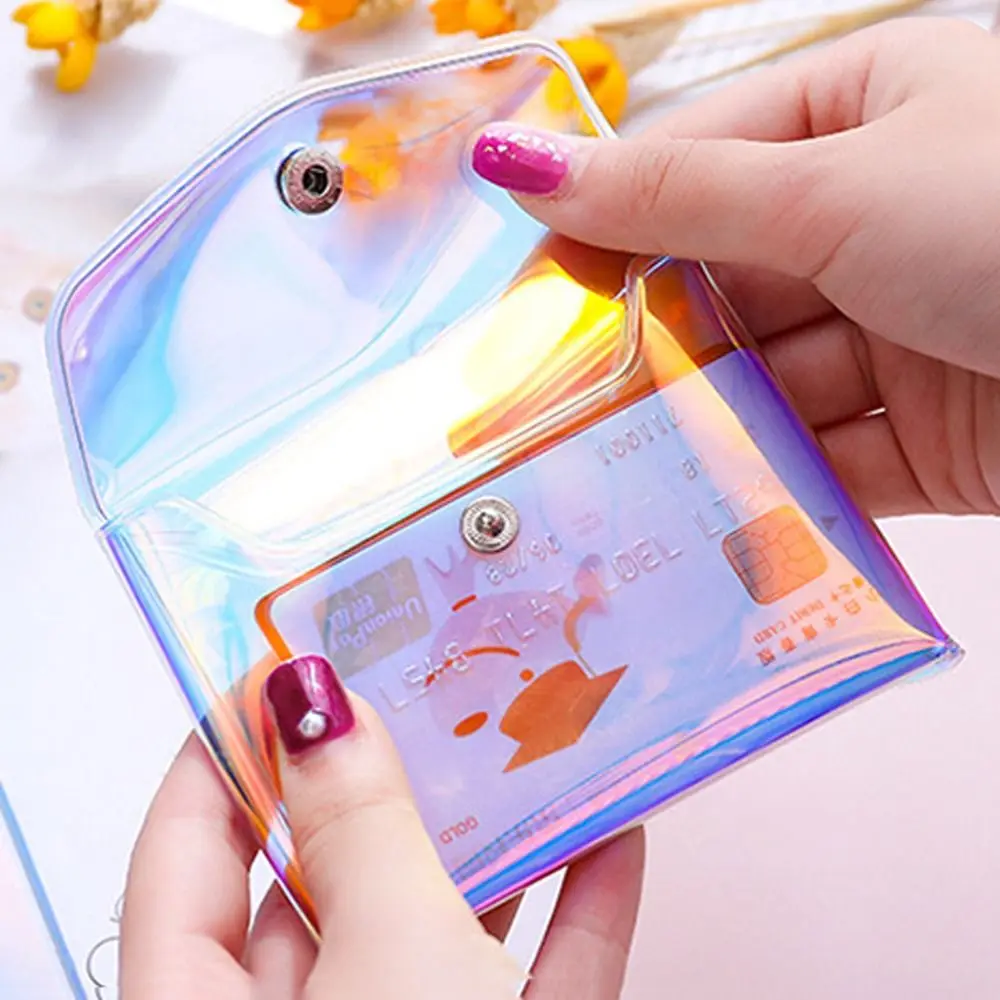 Laser Transparent Cosmetic Bag Women Small Coin Purse Large Makeup Tools PVC Storage Bag Travel Wash Bags Multi Sizes