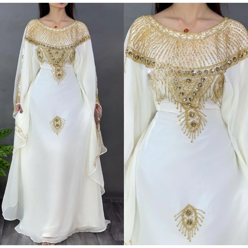 New Morocco Dubai Caftans Farasha Abaya Very Fancy Long Dress