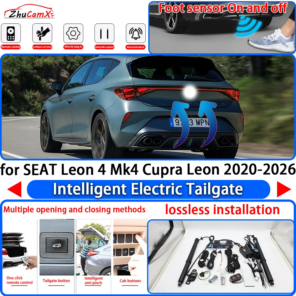 for SEAT Leon 4 Mk4 Cupra Leon 2020-2026 Power Liftgate Trunk Electric Suction Tailgate Intelligent Tail Gate Lift Strut System