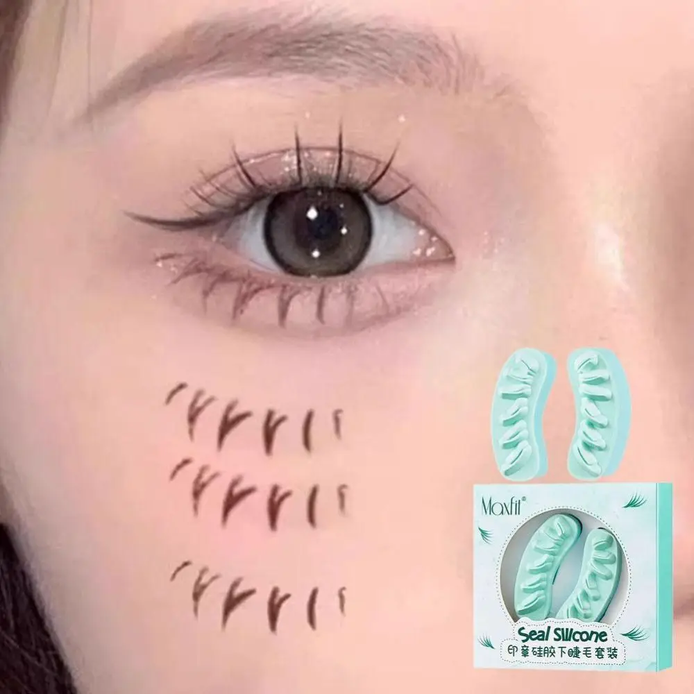 DIY False Eyelashes Stamp Easy To Put On Makeup Tool False Eyelash Eyeliner Seal Natural Look Lower Eyelashes Prints Eyelashes