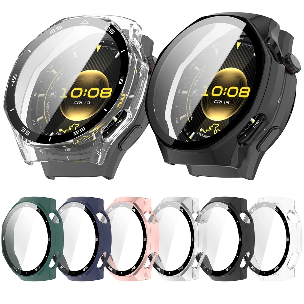 

Glass+Case for Huawei Watch GT6 Pro 46mm Glass Anti-scratch Screen Protector Hard PC Protective Bumper for GT 6 pro Accessories